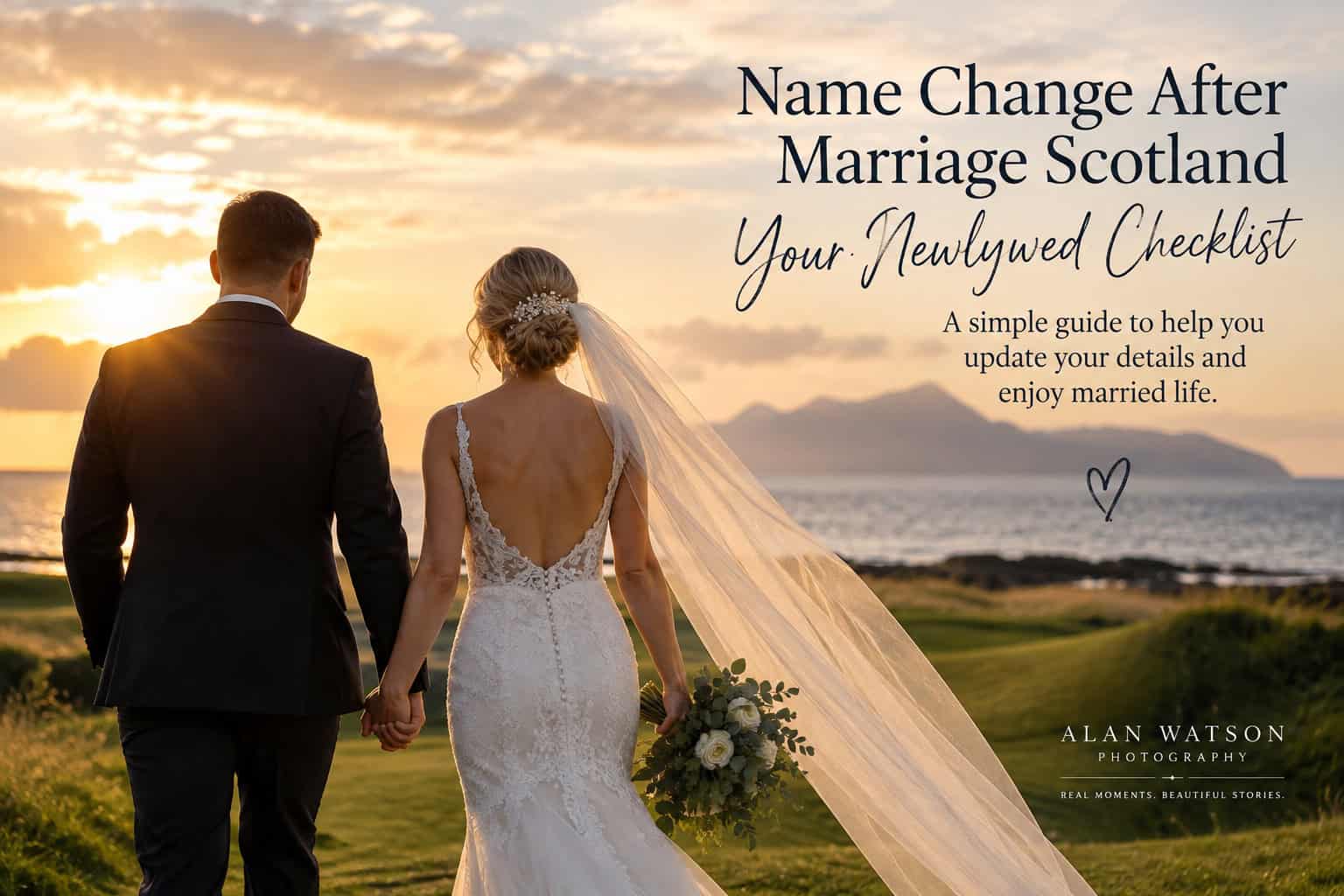 Name change after marriage Scotland newlywed checklist